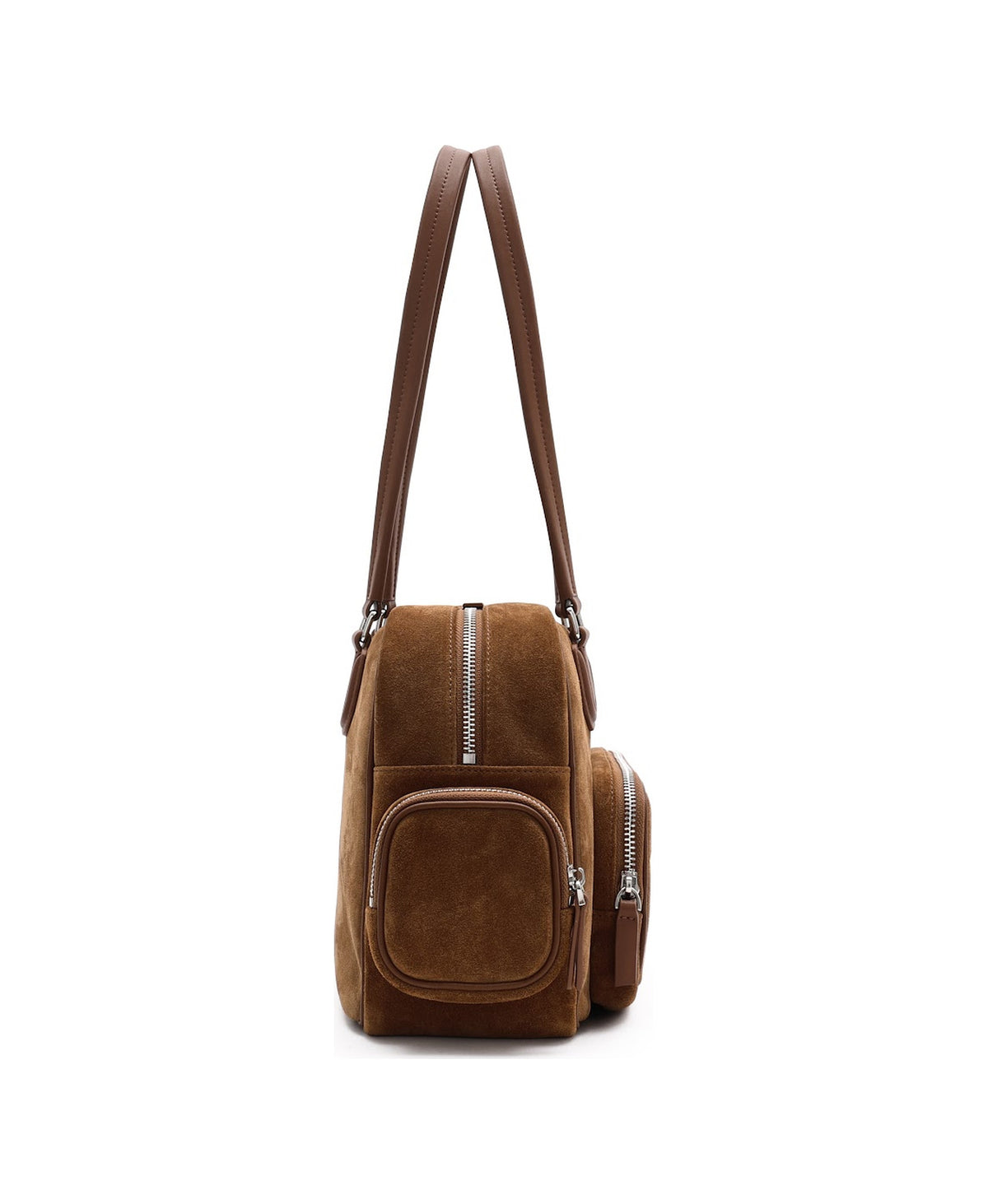 BoBo Citywalk Suede Shoulder Bag in Maple Leaf Brown, product view 5