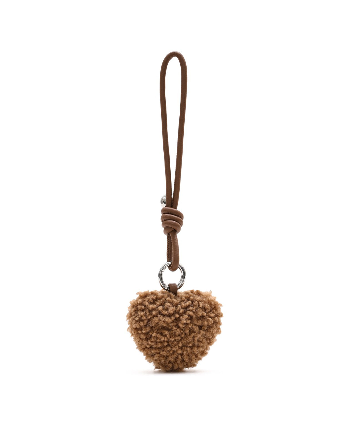 Plush Heart Charm · Cocoa Brown