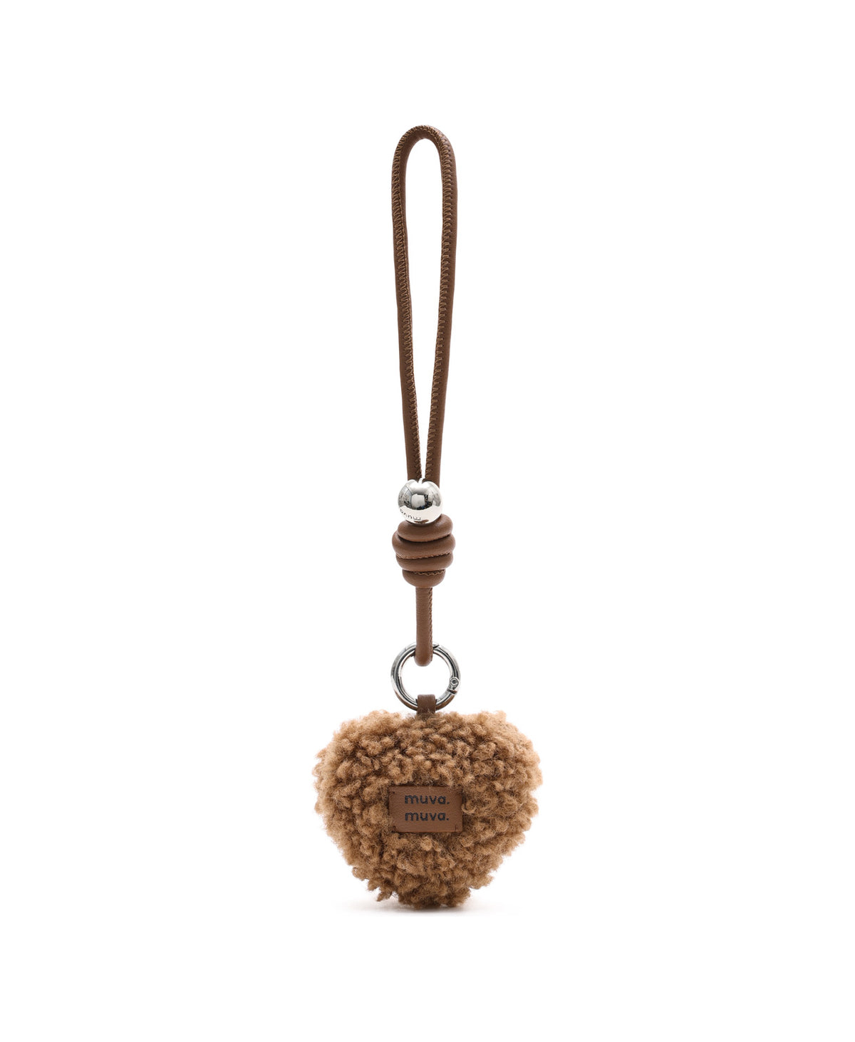 Plush Heart Charm · Cocoa Brown