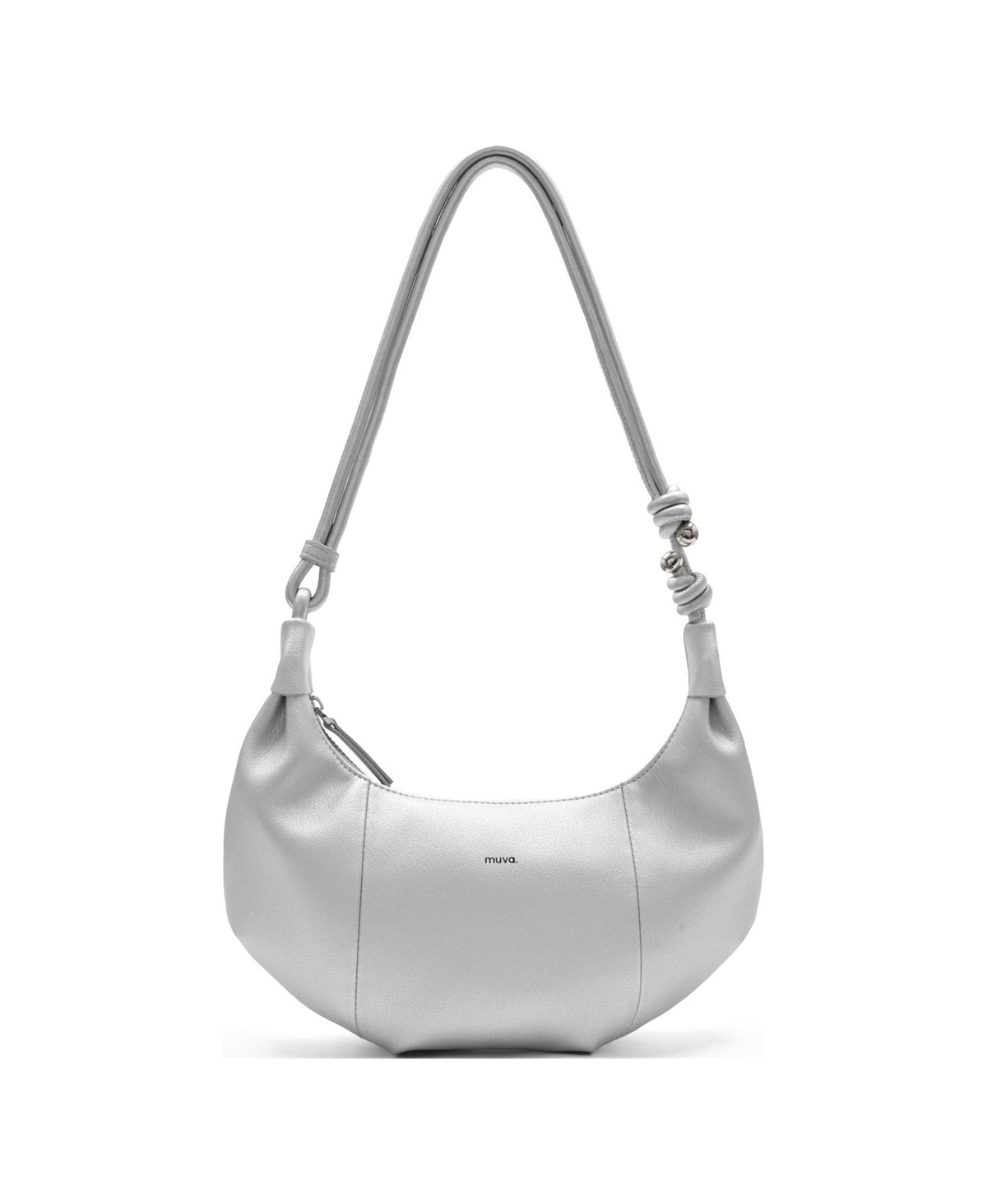 Jingle Mini Croissant Bag in Moon Rock Silver