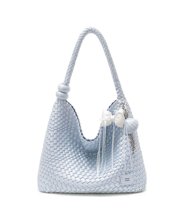 ZhuZhu Woven Shoulder Bag · Pearl · Pearl Blue
