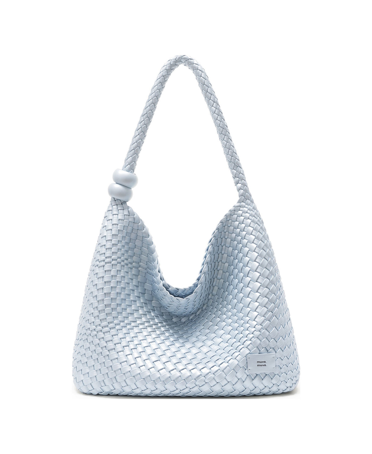 ZhuZhu Woven Shoulder Bag · Pearl in Pearl Blue