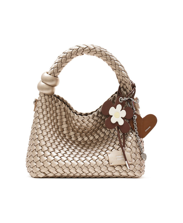 ZhuZhu Woven Bag · Champagne Gold