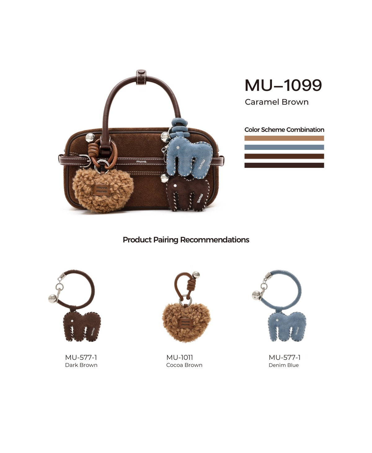 Hopscotch Tales Boston Bag · Caramel Brown with its matching charms: official pairing guide