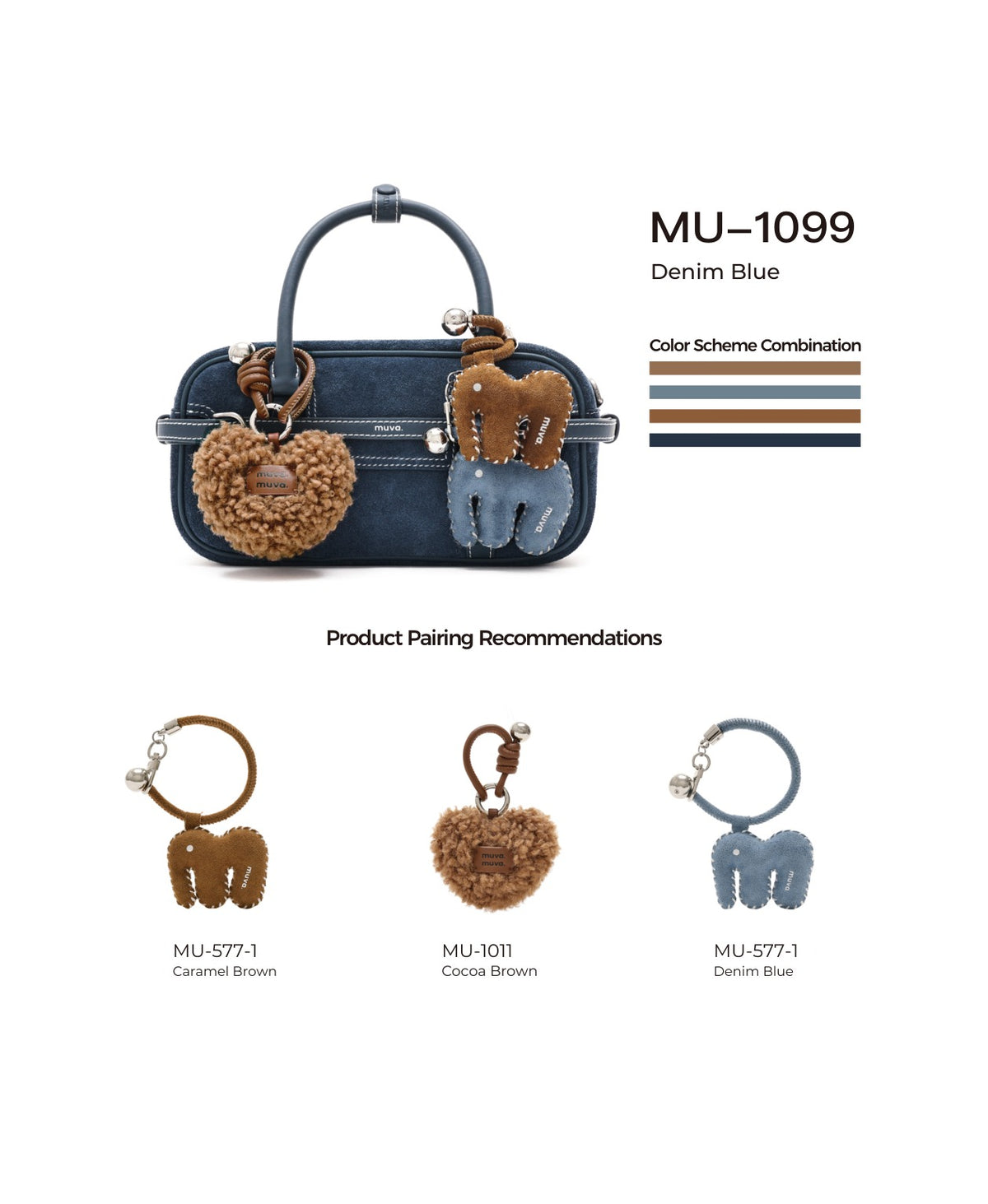 Hopscotch Tales Boston Bag · Denim Blue with its matching charms: official pairing guide