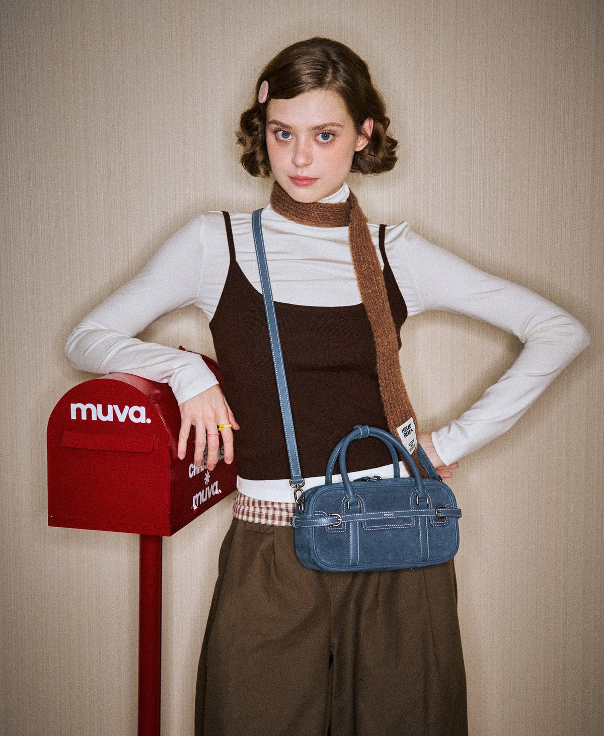 Hopscotch Tales Boston Bag · Denim Blue
