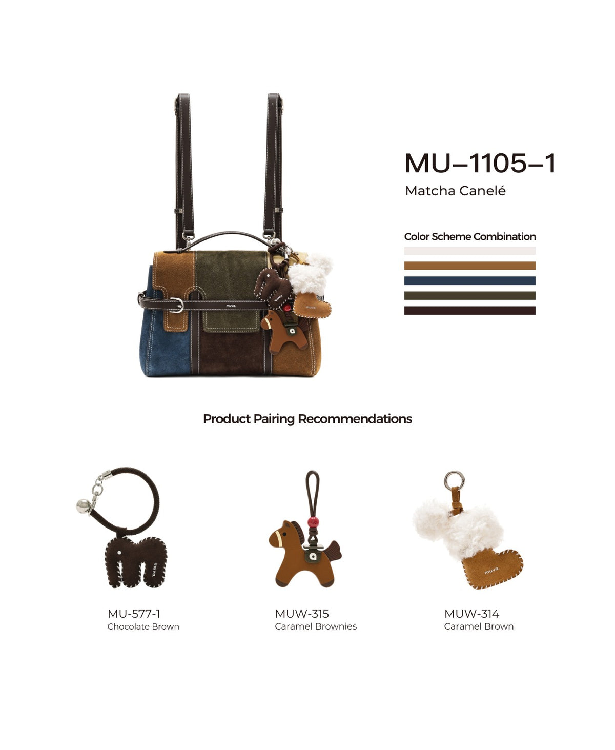 Hopscotch Tales Backpack · Patchwork with its matching charms: official pairing guide