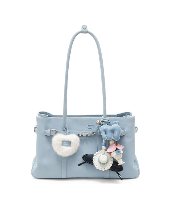 Hopscotch Tales Garden Tote Bag · Sky Blue