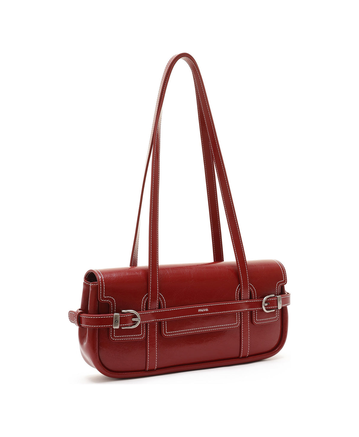 Hopscotch Tales Hopscotch Baguette Bag in Red, product view 8