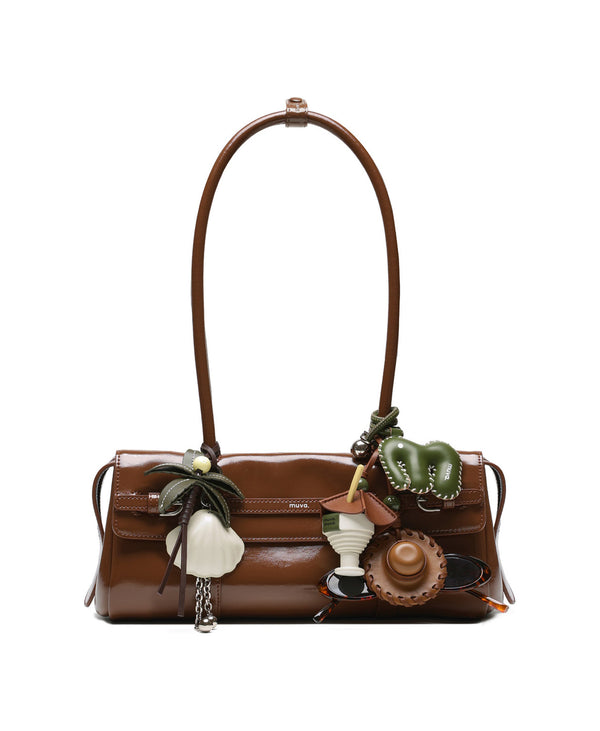 Hopscotch Tales Garden Shoulder Bag · Gloss · Caramel Brown