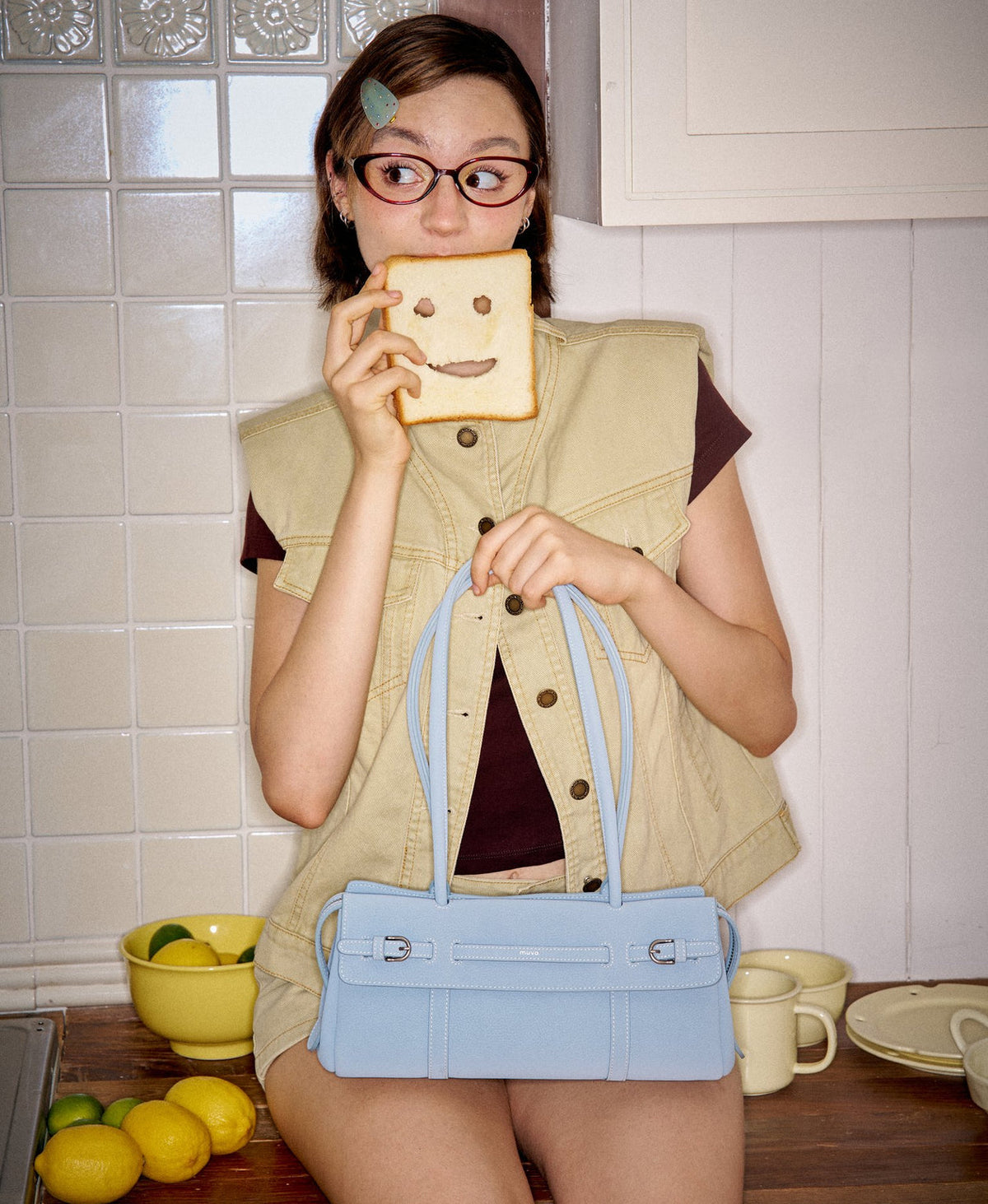 Hopscotch Tales Garden Shoulder Bag · Sky Blue