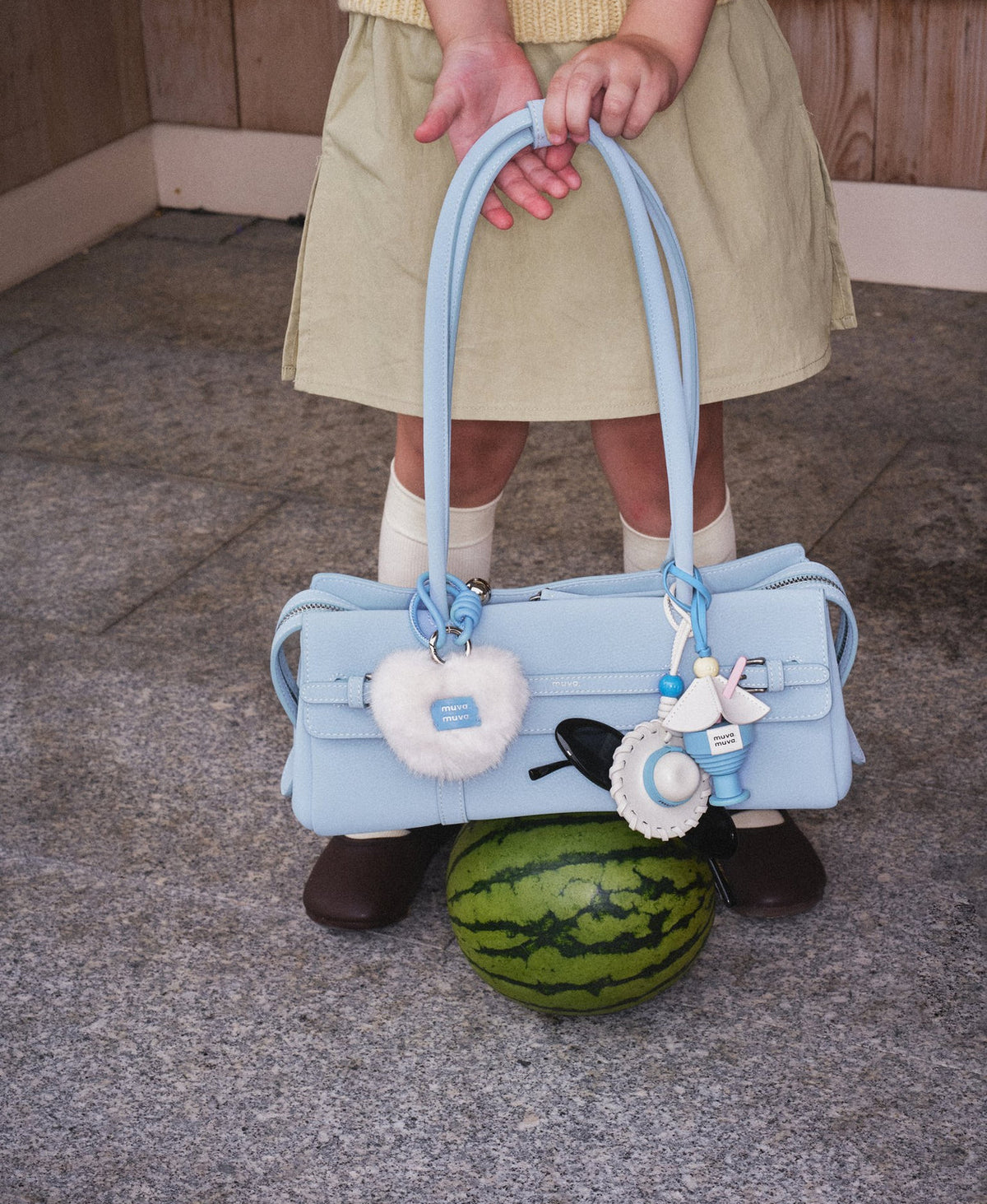 Hopscotch Tales Garden Shoulder Bag · Sky Blue