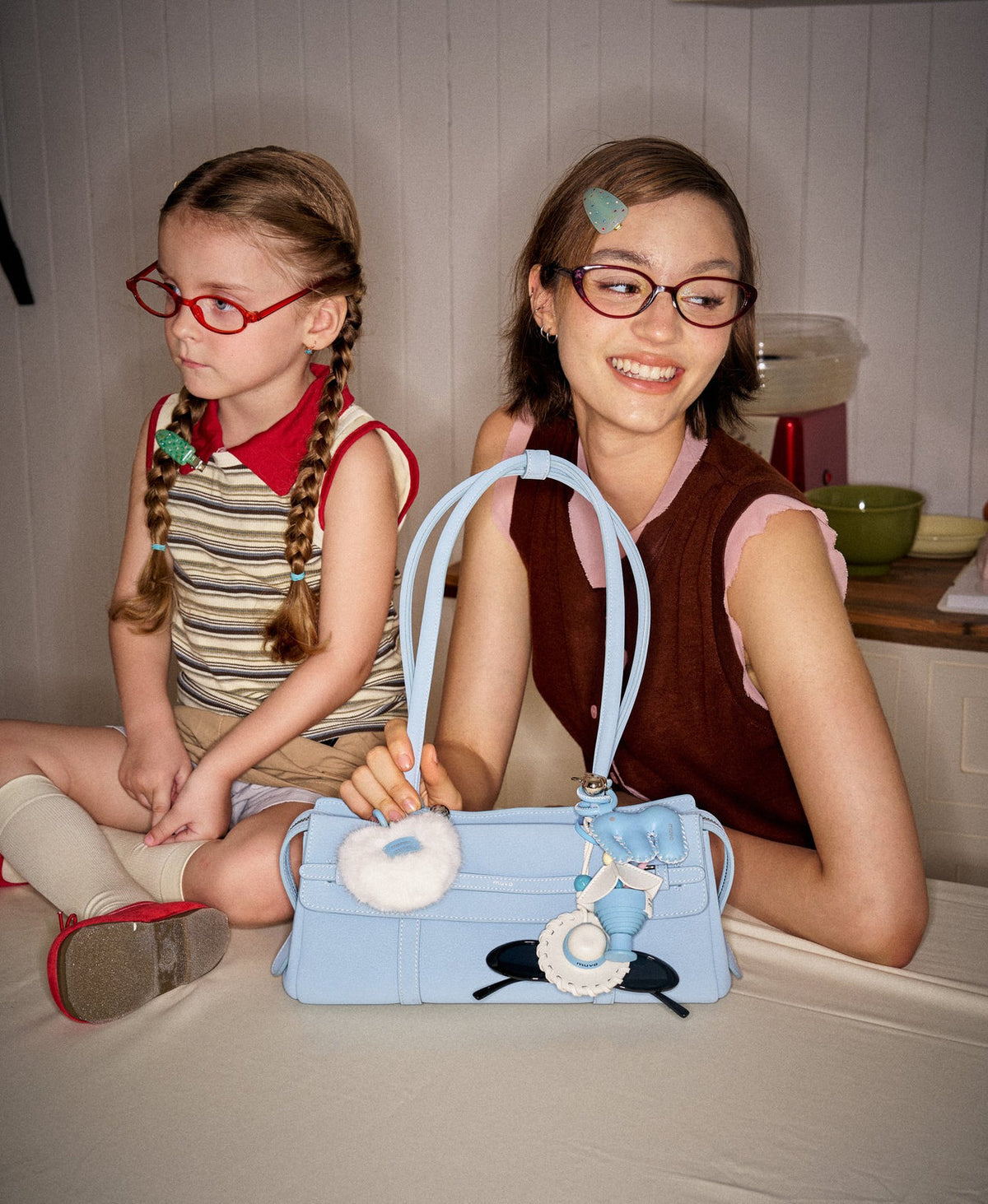 Hopscotch Tales Garden Shoulder Bag · Sky Blue