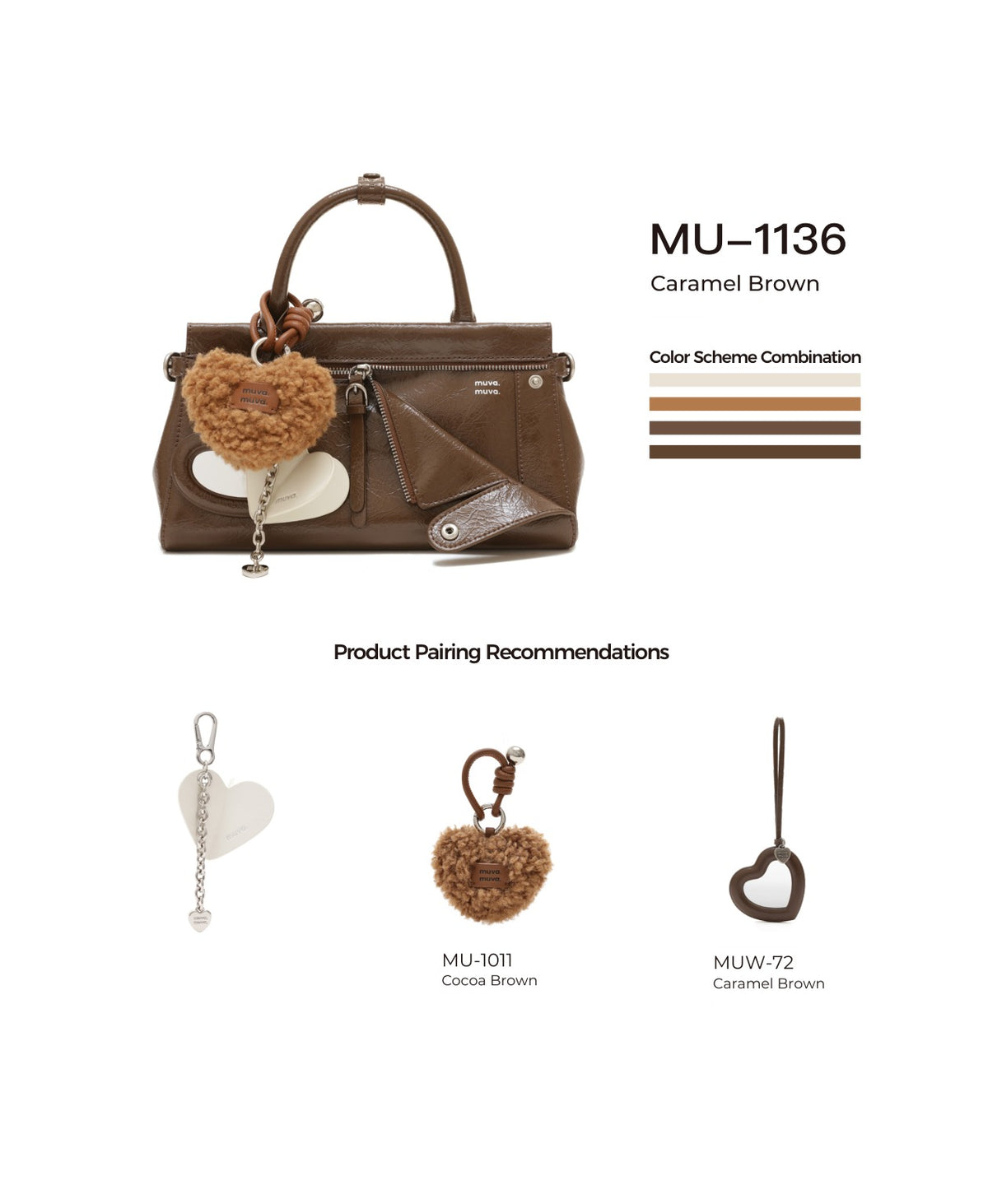 Sweet Cool Free Spirit Flap Bag · Caramel Brown with its matching charms: official pairing guide