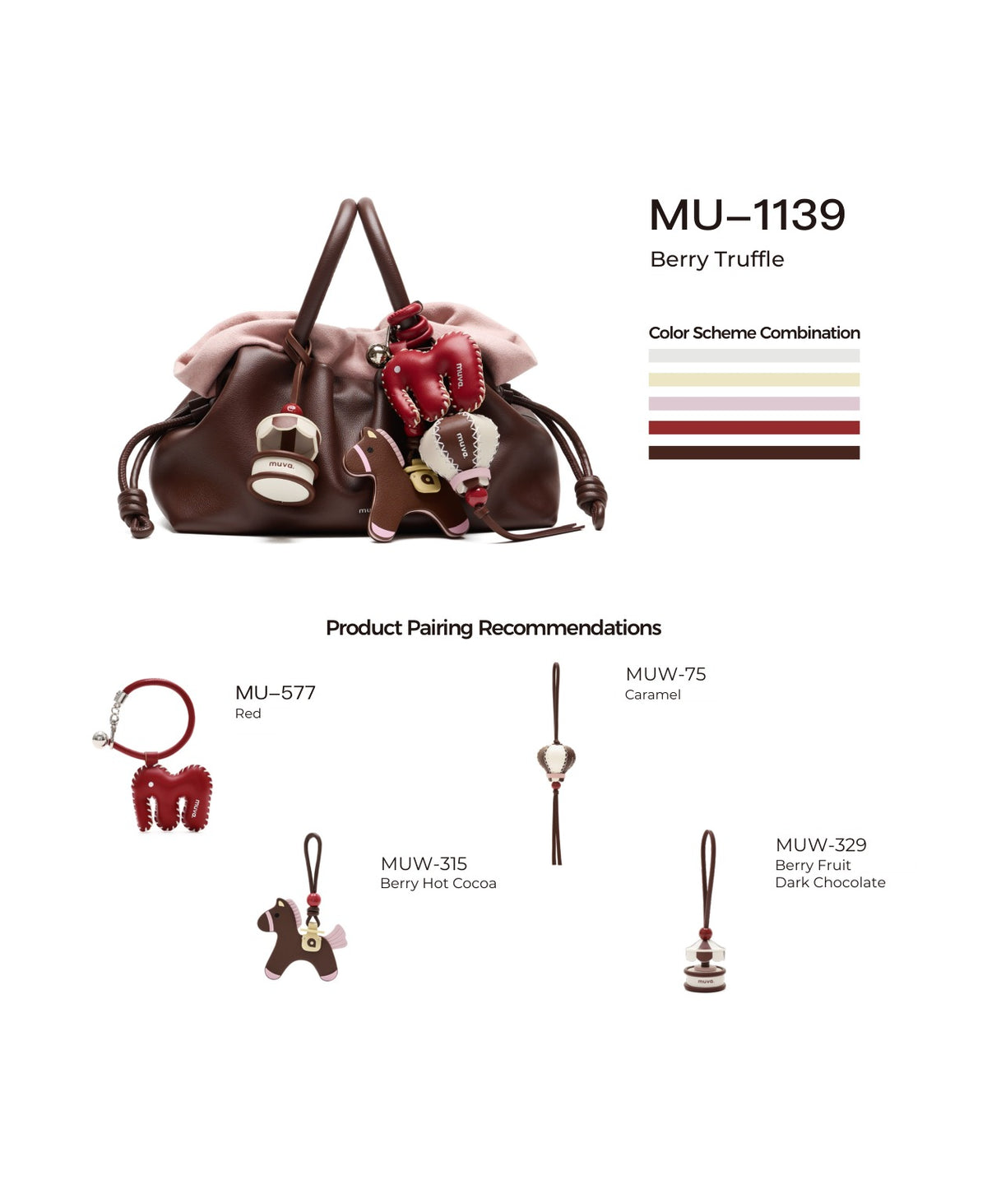 Bakery Puff Bag · Berry Truffle with its matching charms: official pairing guide