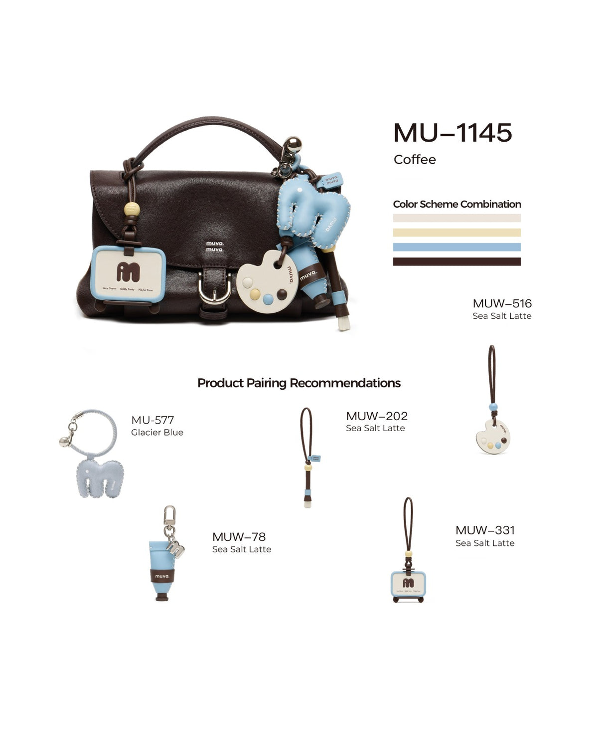 Paradise Mailman Bag · Coffee with its matching charms: official pairing guide