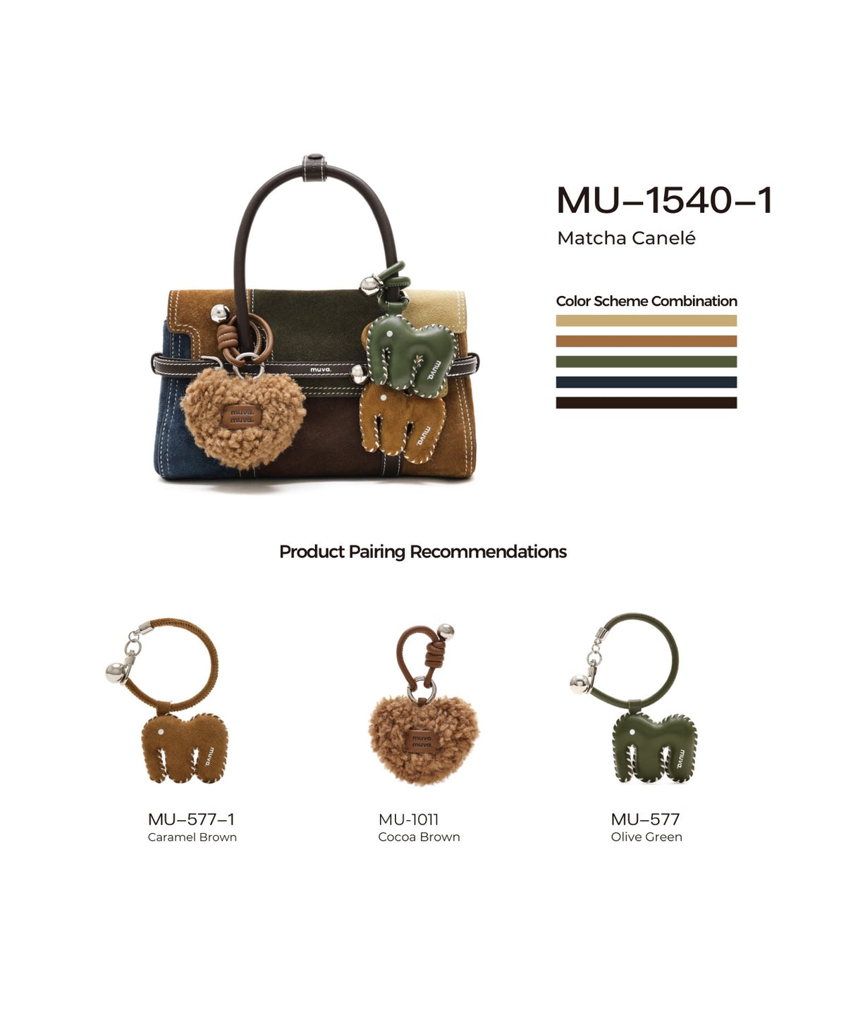 Hopscotch Tales Hopscotch Bag · Patchwork · Matcha Canelé with its matching charms: official pairing guide