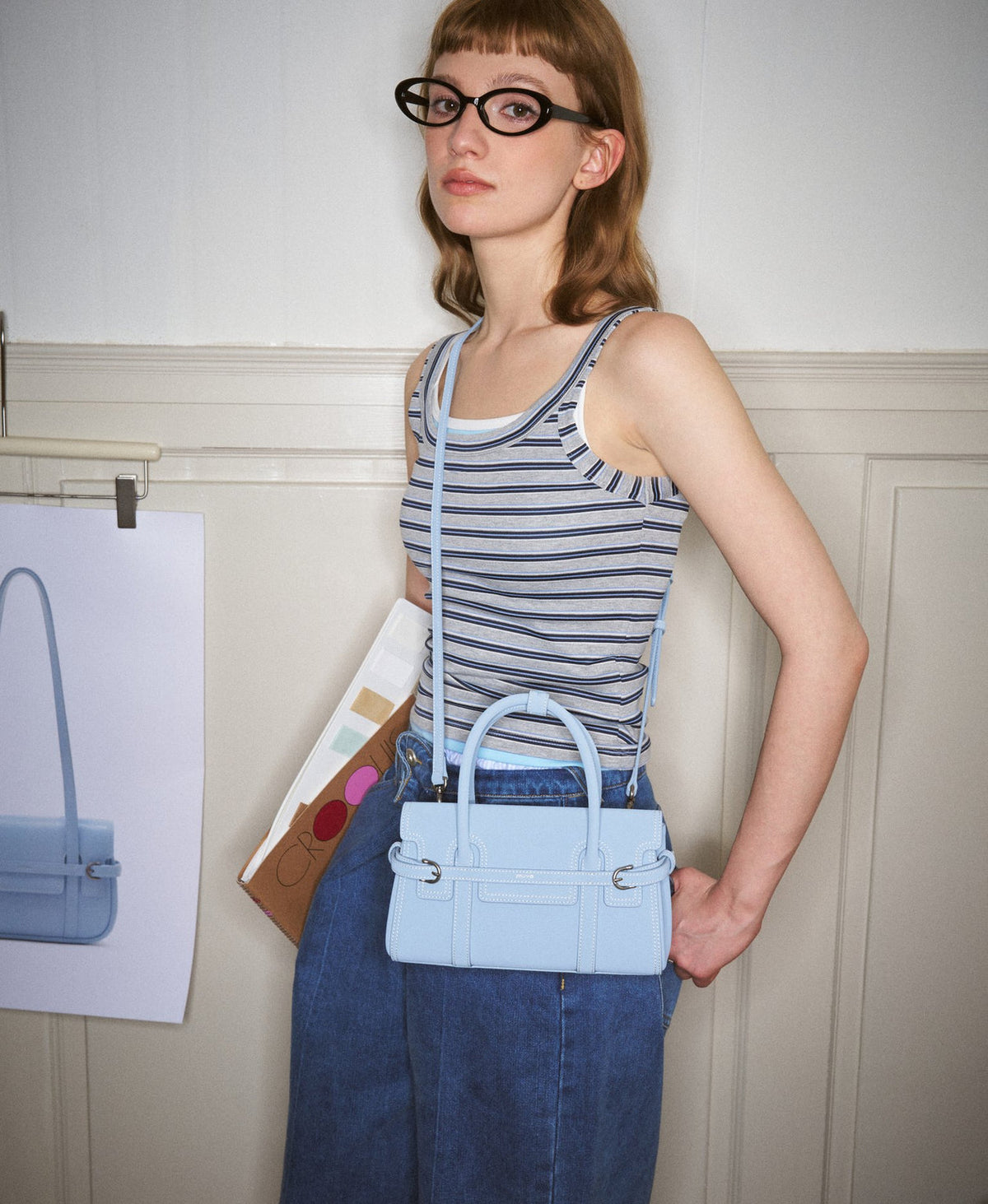 Hopscotch Tales Hopscotch Bag · Leather · Sky Blue