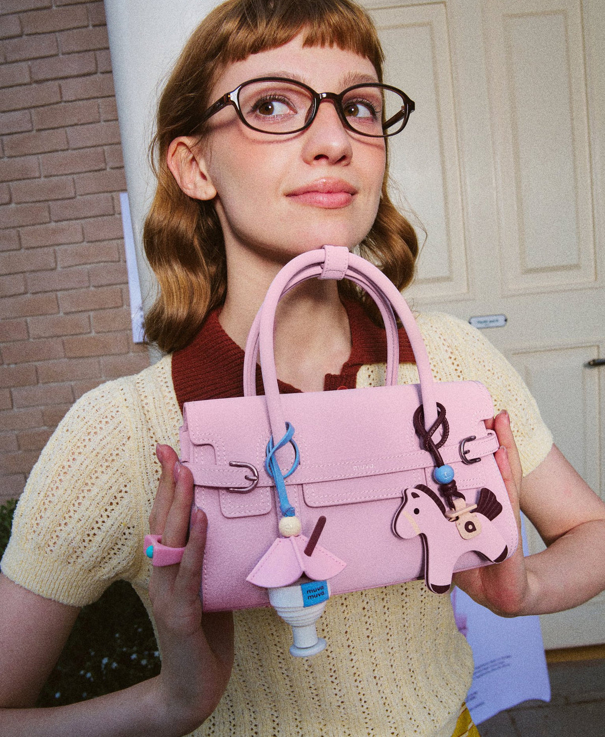 Hopscotch Tales Hopscotch Bag · Leather · Cherry Blossom Pink