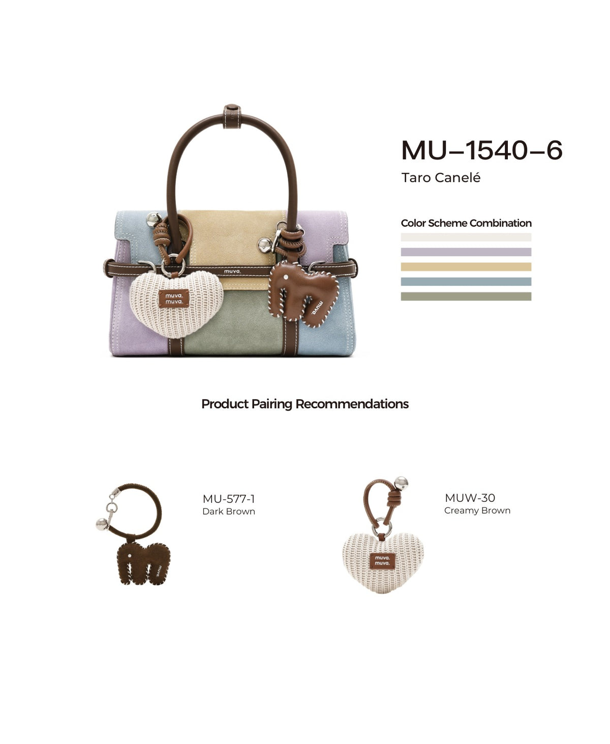 Hopscotch Tales Hopscotch Bag · Patchwork · Taro Canelé with its matching charms: official pairing guide