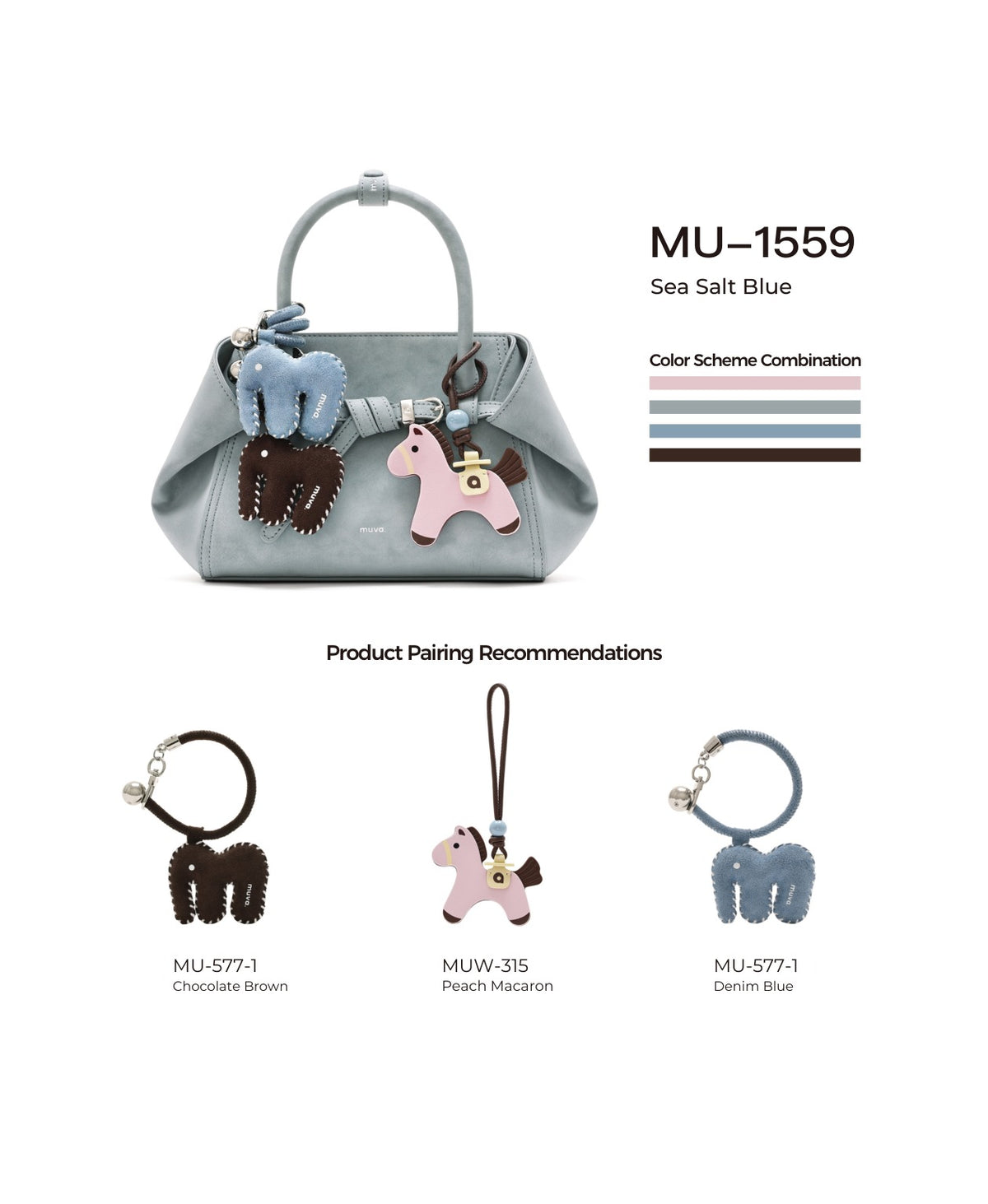 Tab Strap Fold-Over Handbag · Microsuede with its matching charms: official pairing guide