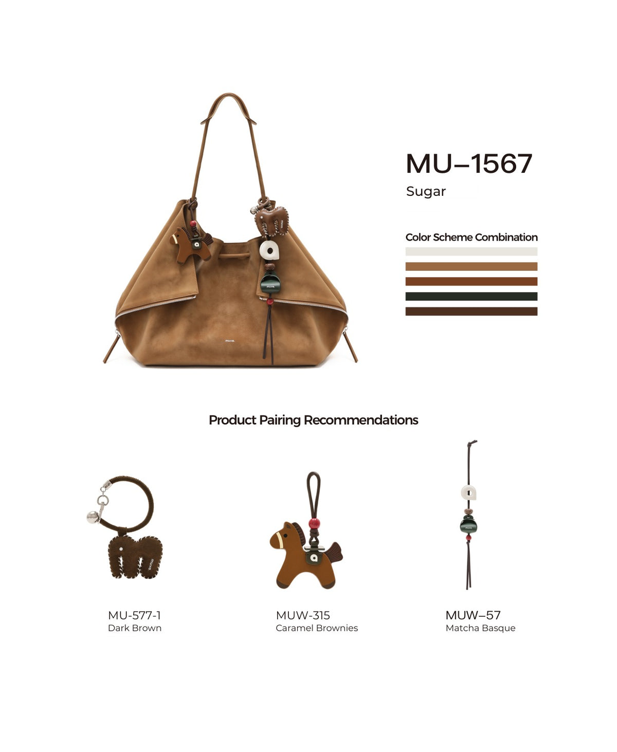 Companion Stroll Soft Tote · Sugar with its matching charms: official pairing guide