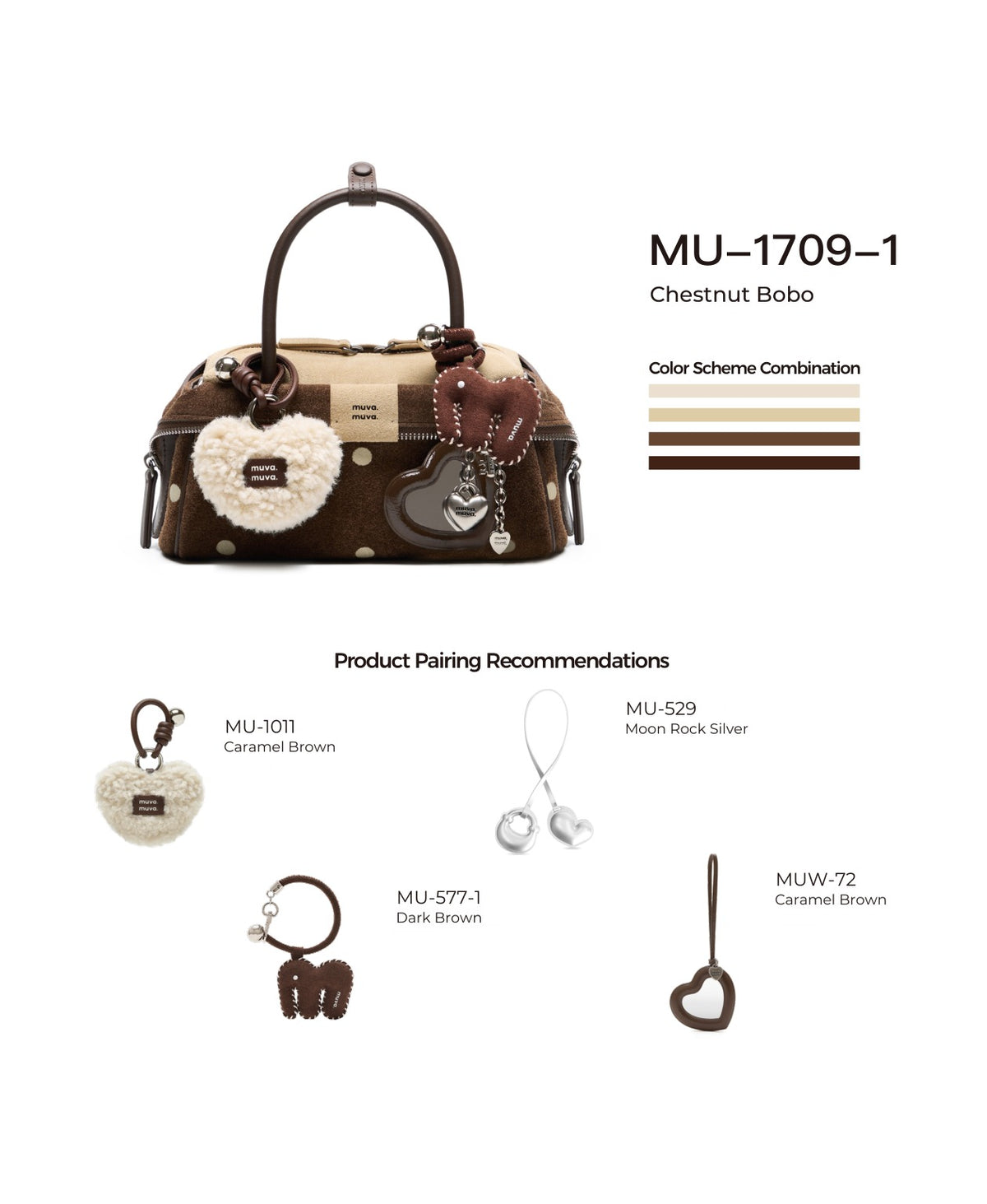 Sweet Layers Bag · Polka Dot with its matching charms: official pairing guide
