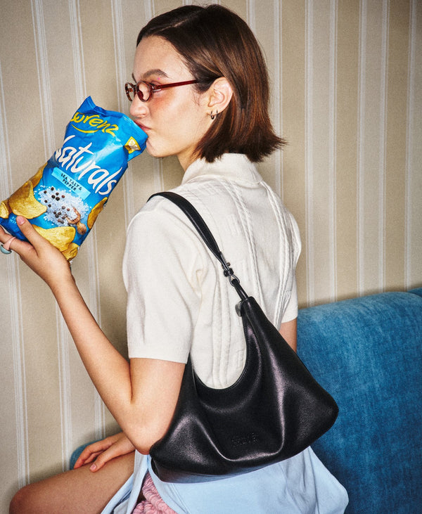 Bakery Croissant Shoulder Bag · Black