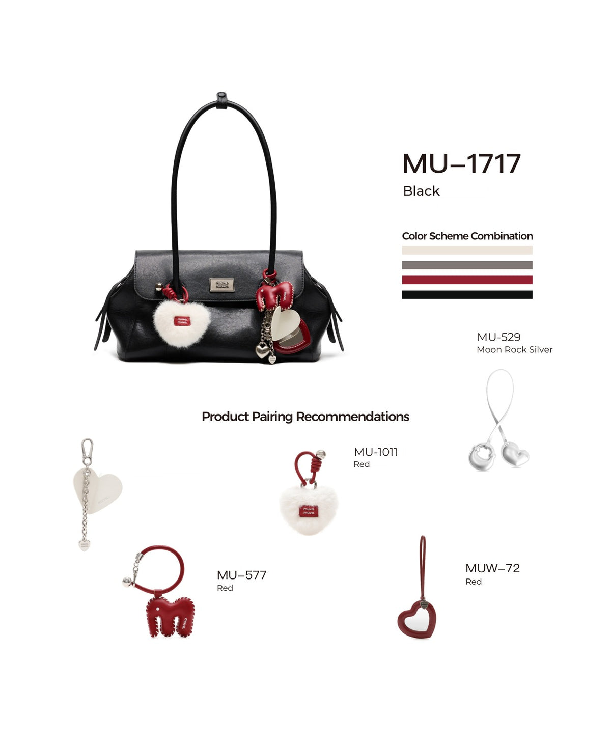 Treasure Bag · Black with its matching charms: official pairing guide