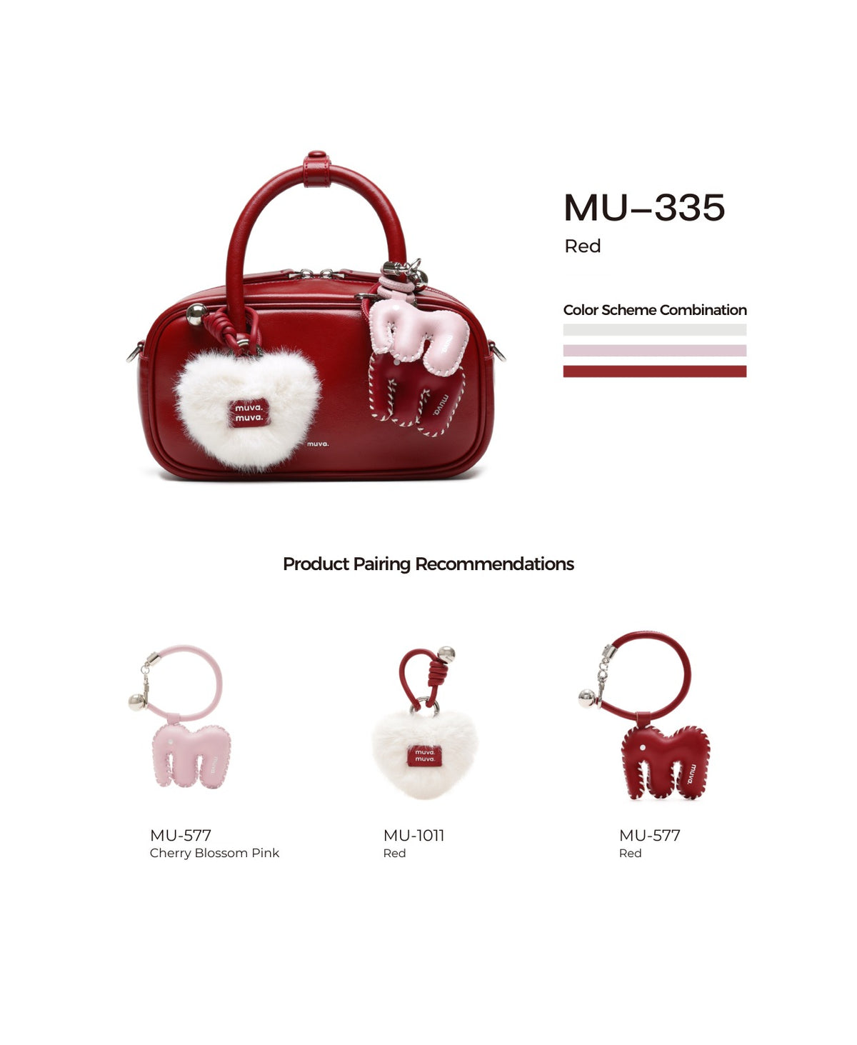 ZhuZhu Boston Bag · Red with its matching charms: official pairing guide