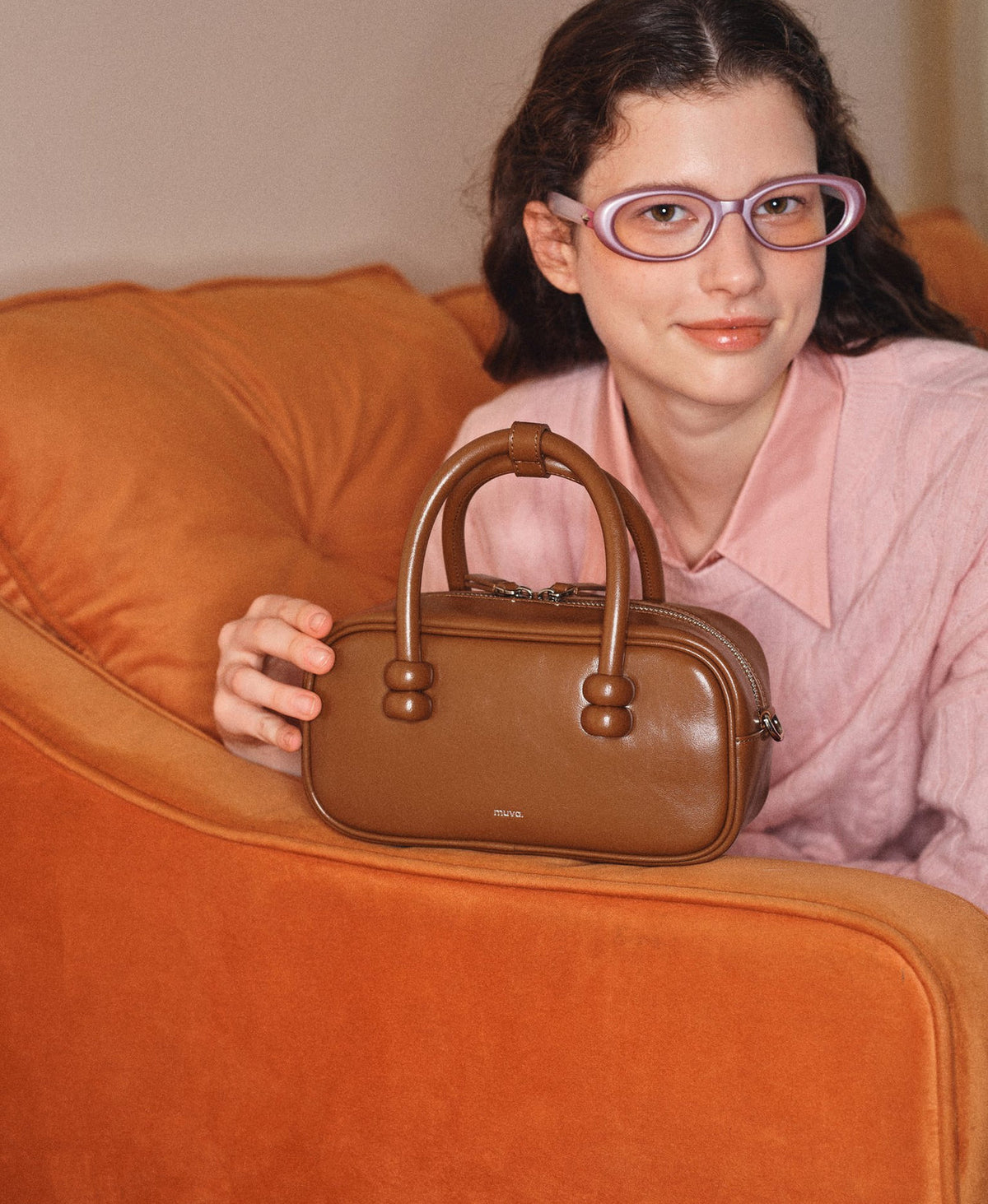 ZhuZhu Boston Bag · Caramel Brown