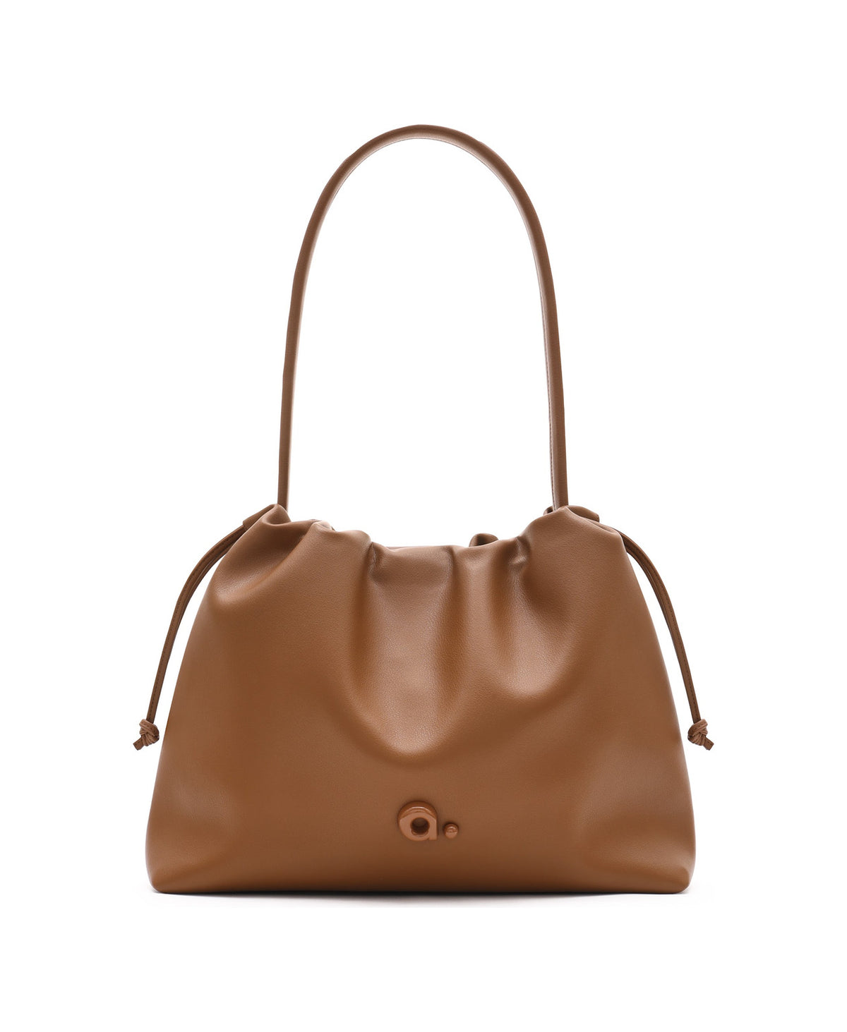 Curly Cloud Tote Bag in Caramel Brown