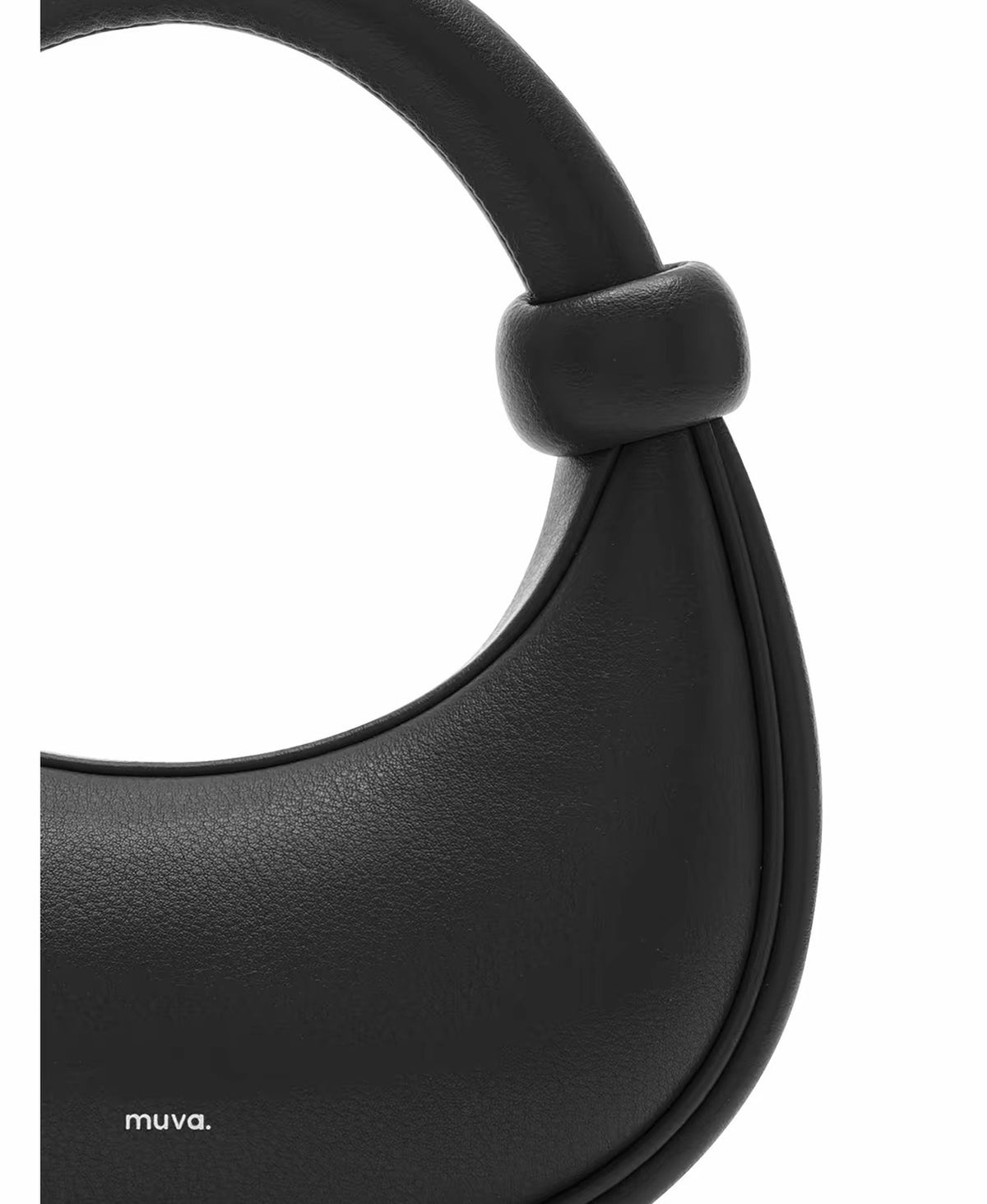 ZhuZhu Bag · Medium in Black, handle and knot detail