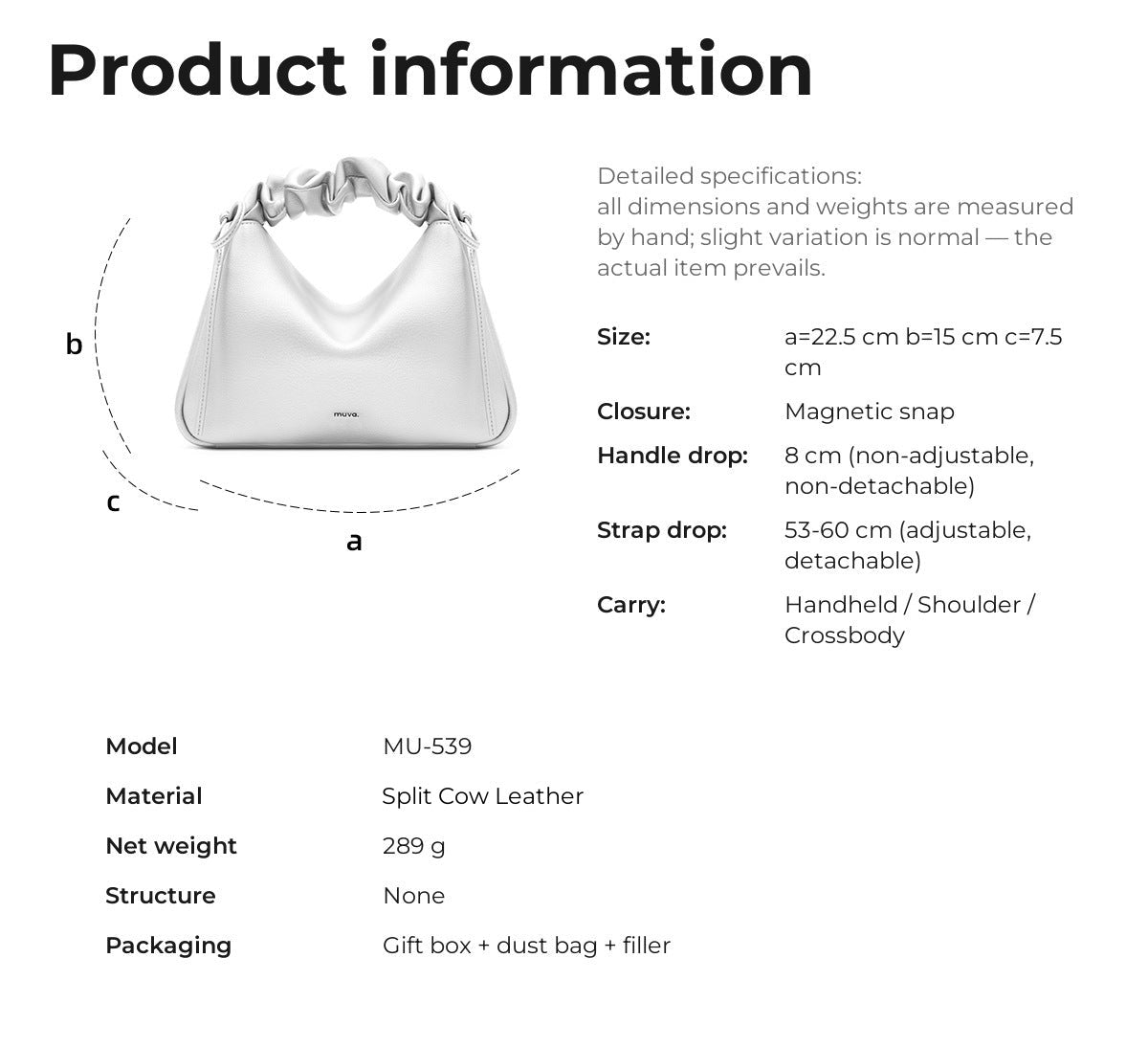 MU-539 Product information