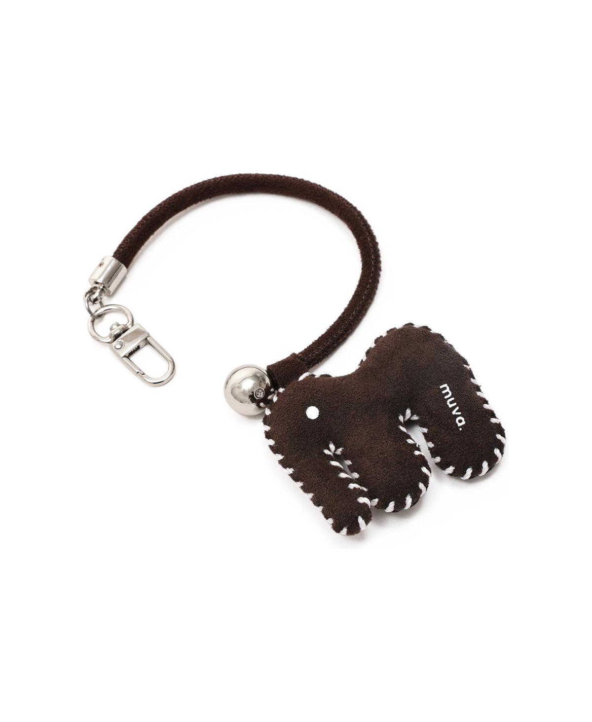 Suede Little Elephant Charm · Chocolate Brown