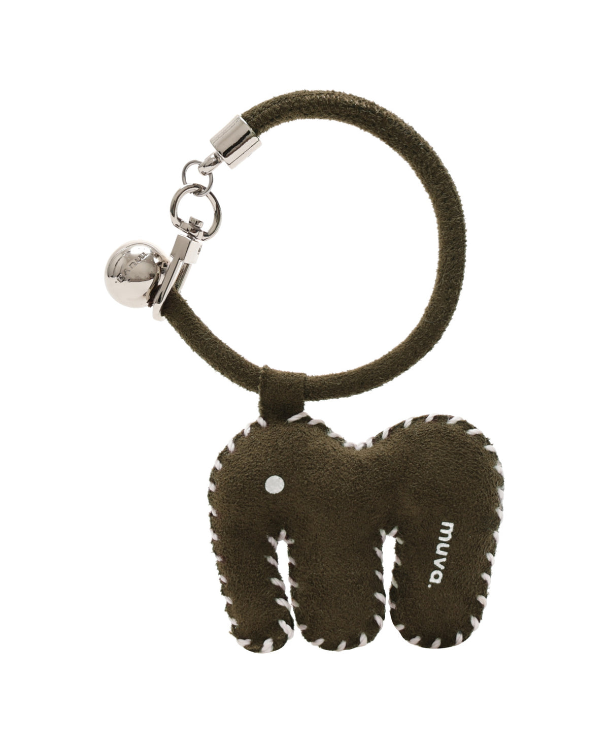 Suede Little Elephant Charm · Olive Green