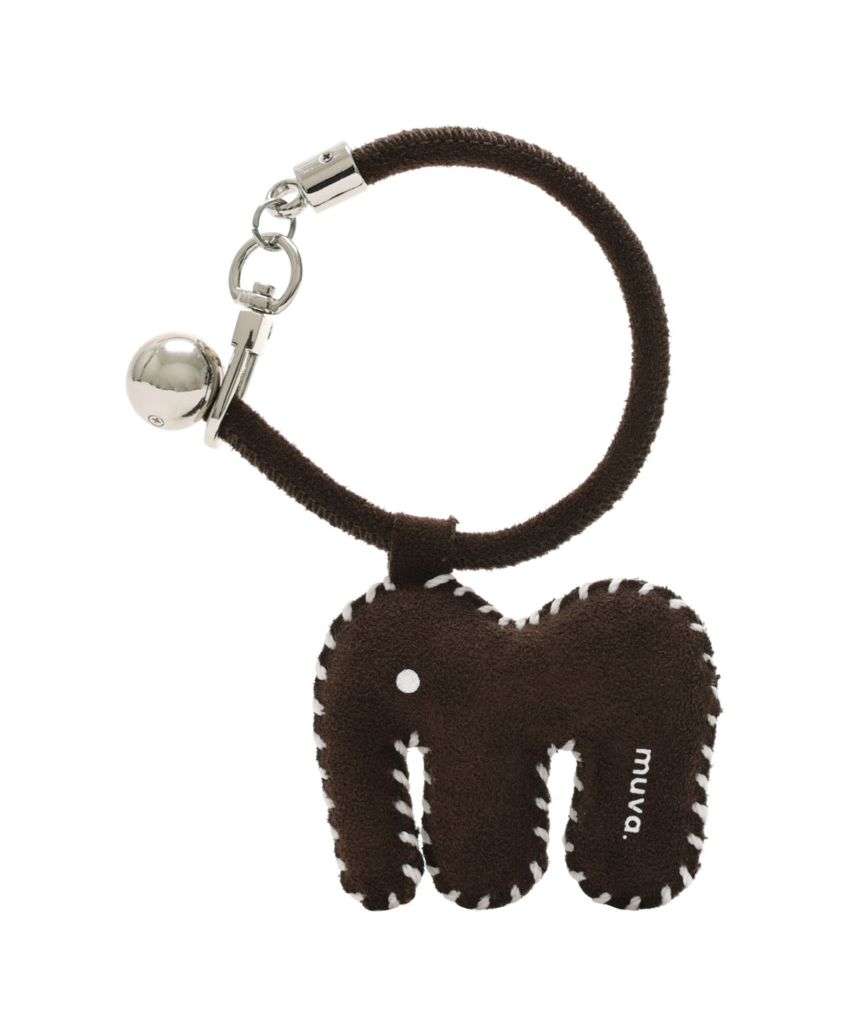 Suede Little Elephant Charm · Chocolate Brown