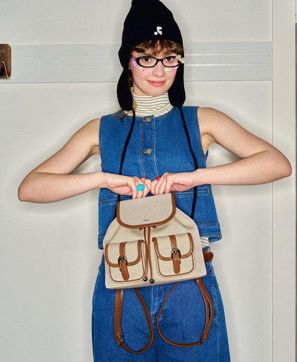 BoBo Statement Backpack · Canvas Brown
