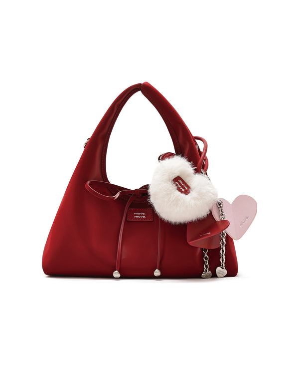 Roly-Poly Triangle Onigiri Bag · Red