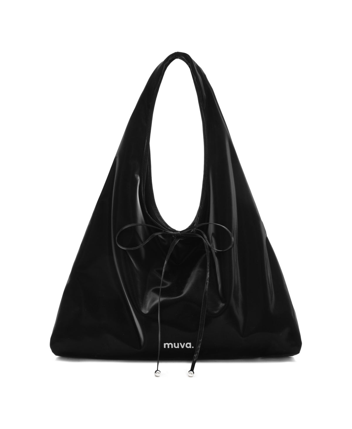 Roly-Poly Pleat Tote in Sky Black