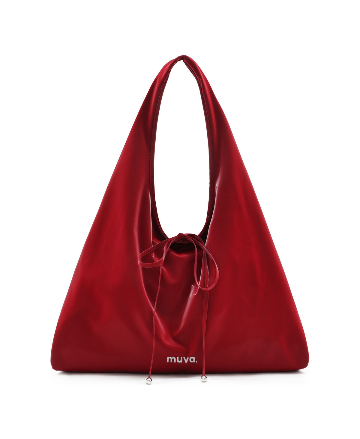 Roly-Poly Pleat Tote in Red
