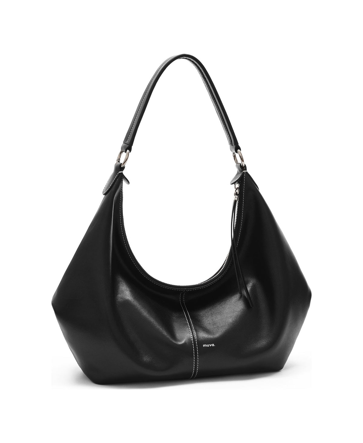 Slouch Hobo Bag in Black, product view 7