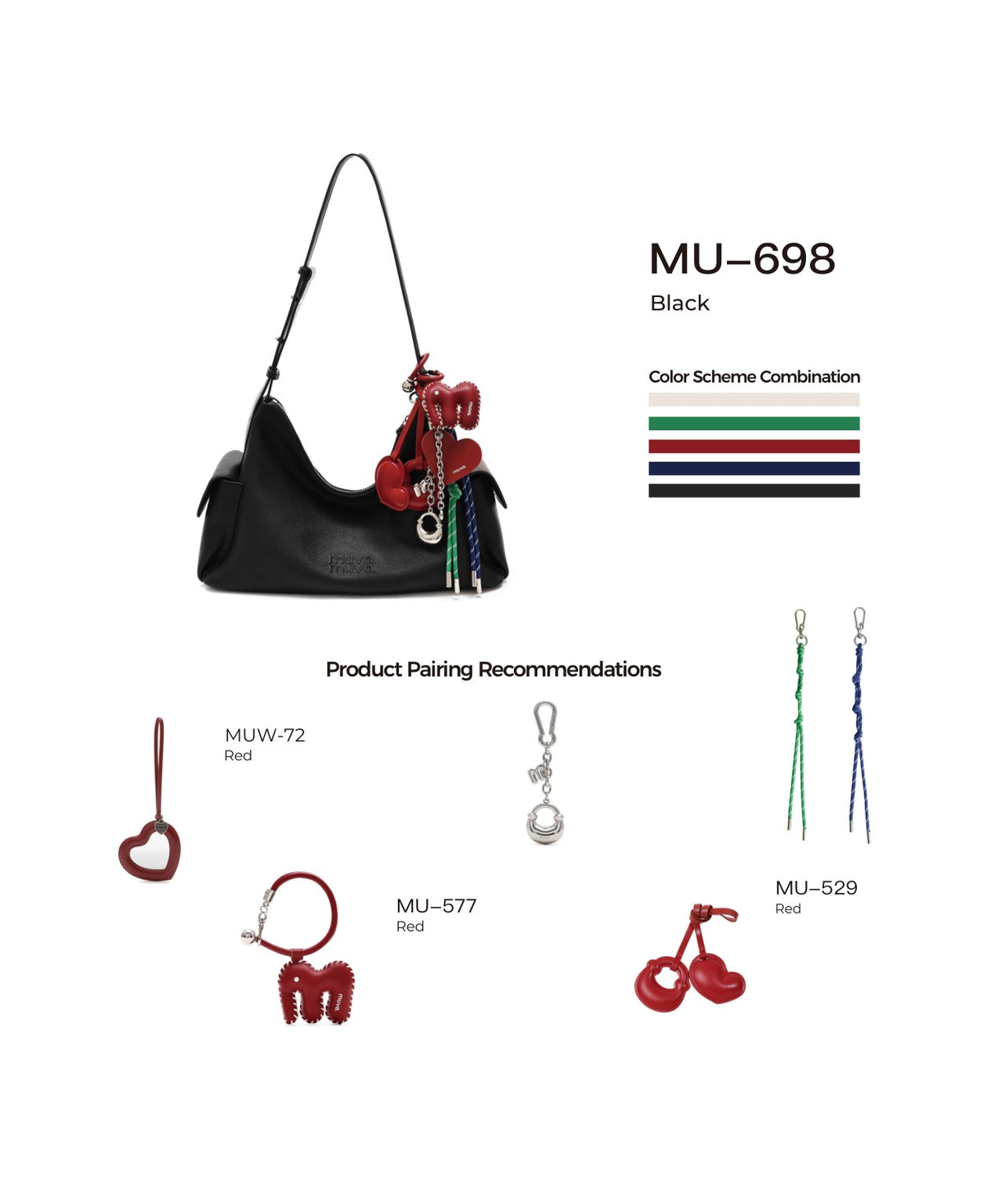 Companion Roaming Bag · Black with its matching charms: official pairing guide