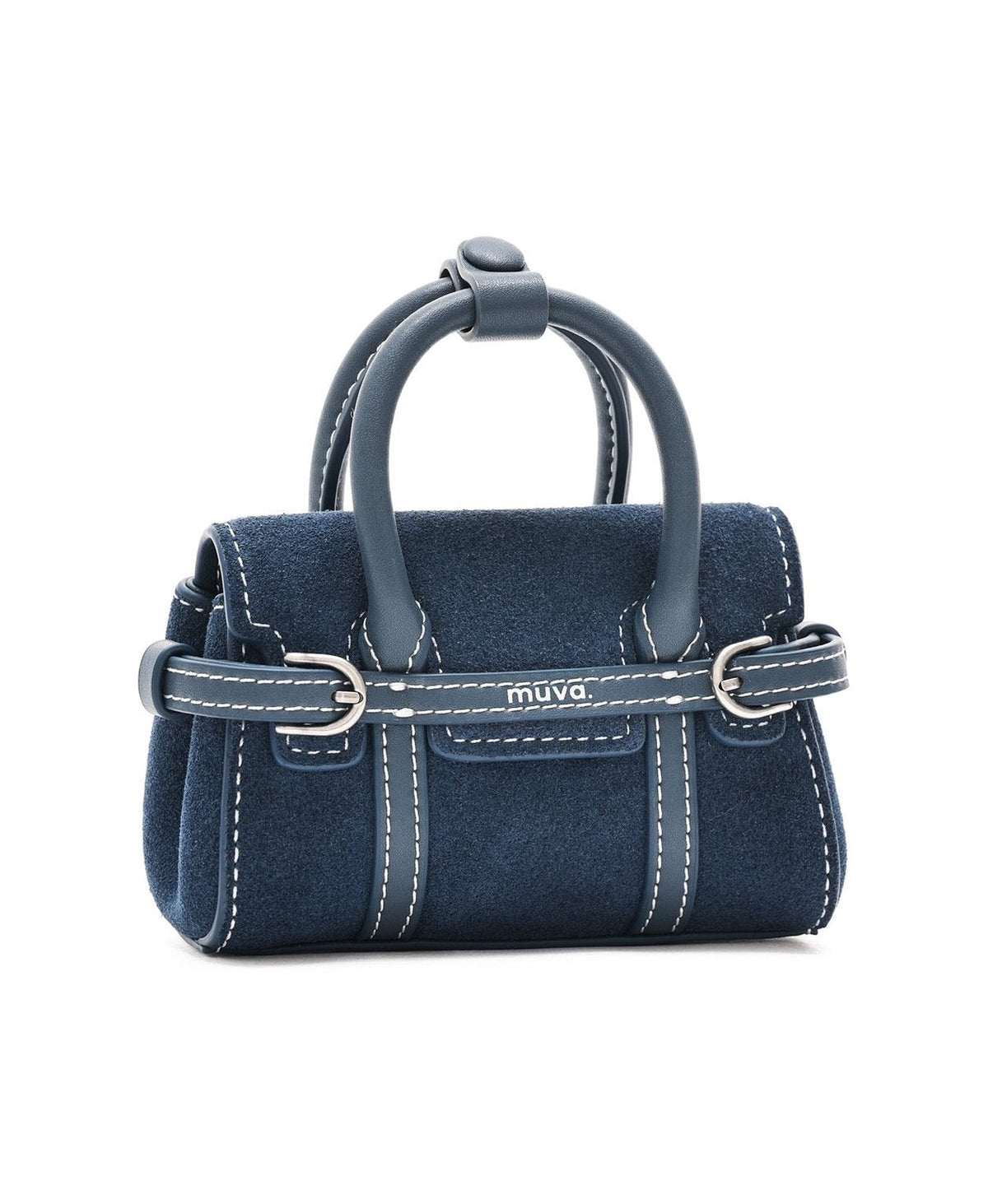 Hopscotch Tales Mini Hopscotch Pouch · Suede · Denim Blue