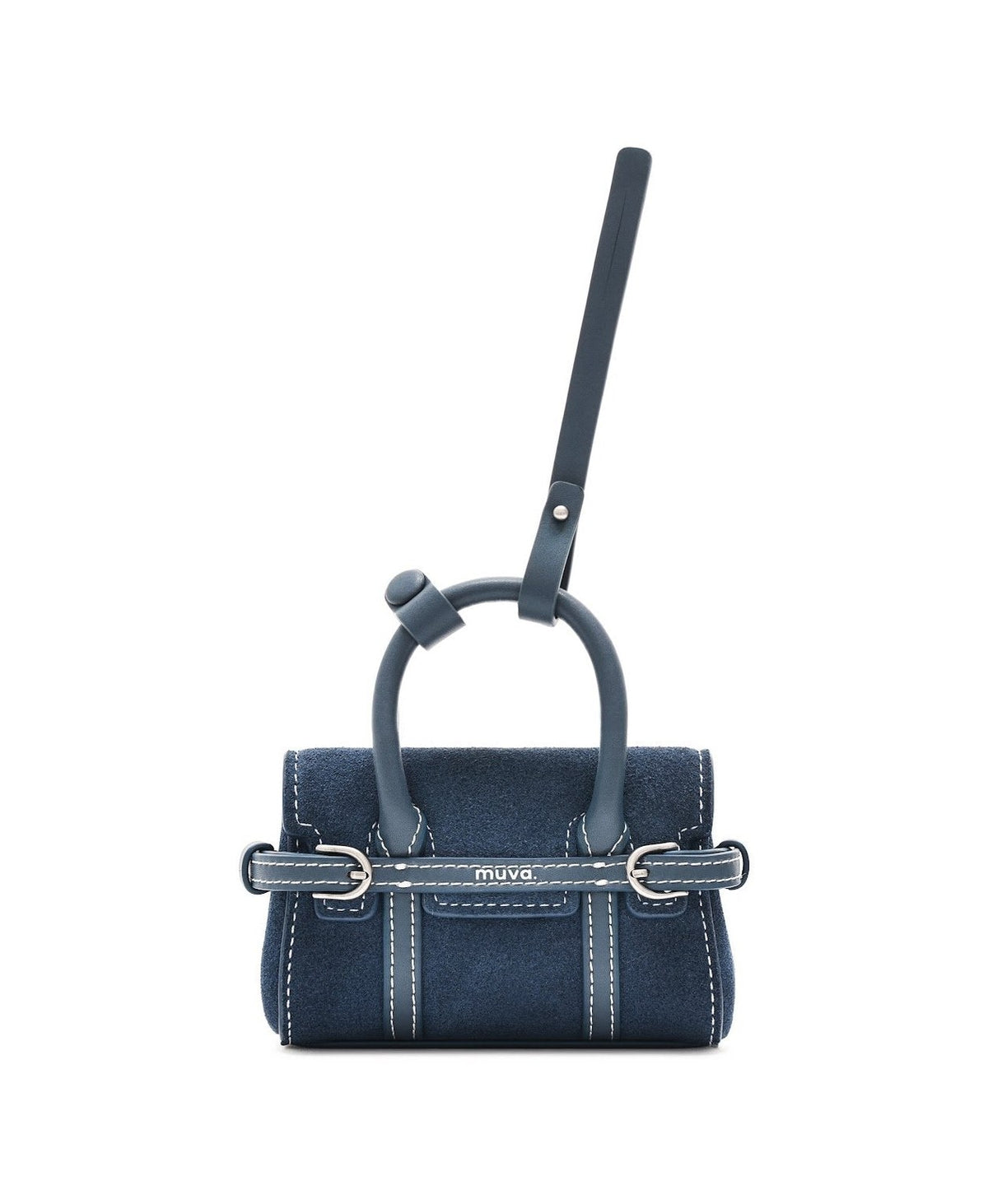 Hopscotch Tales Mini Hopscotch Pouch · Suede · Denim Blue