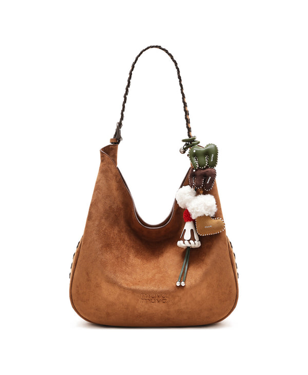 Companion Lace-Up Hobo Bag · Caramel Brown