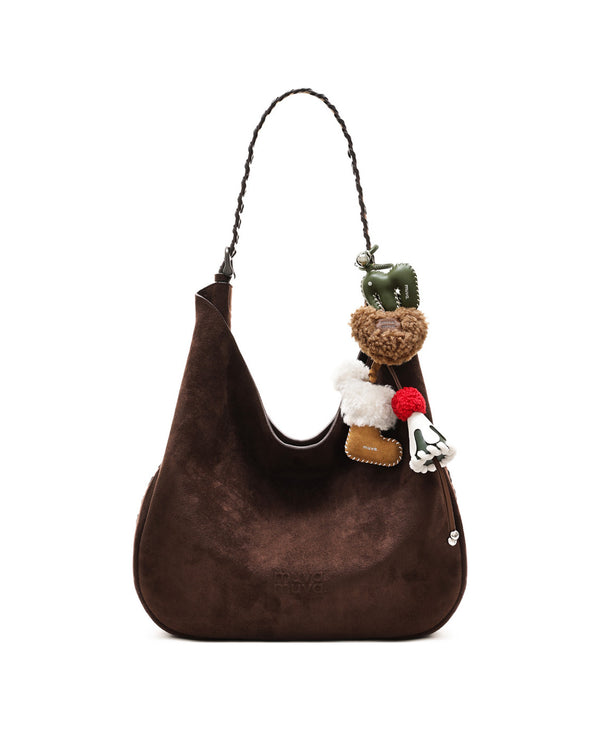 Companion Lace-Up Hobo Bag · Chocolate Brown