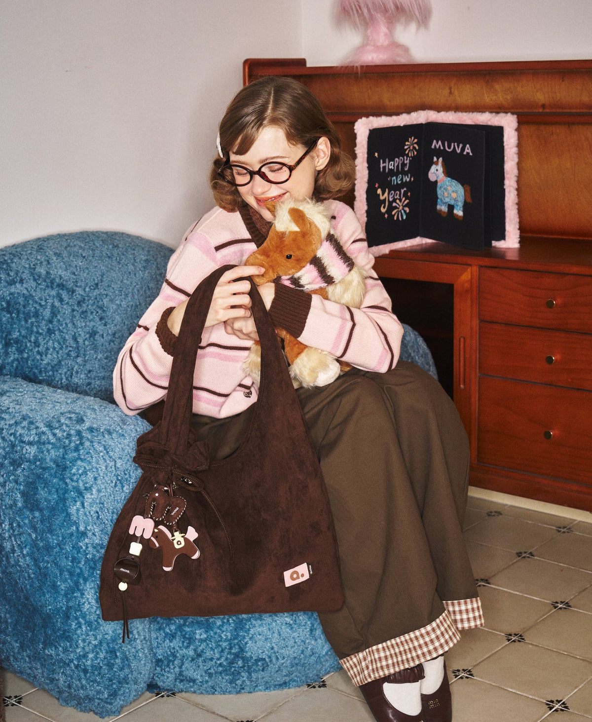 Happy Puff Bag · Chocolate Brown