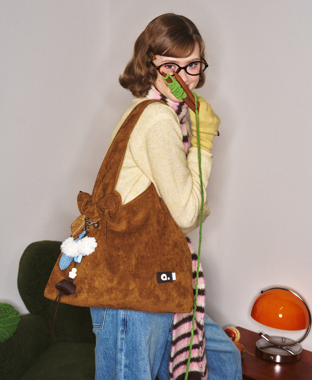Happy Puff Bag · Caramel Brown