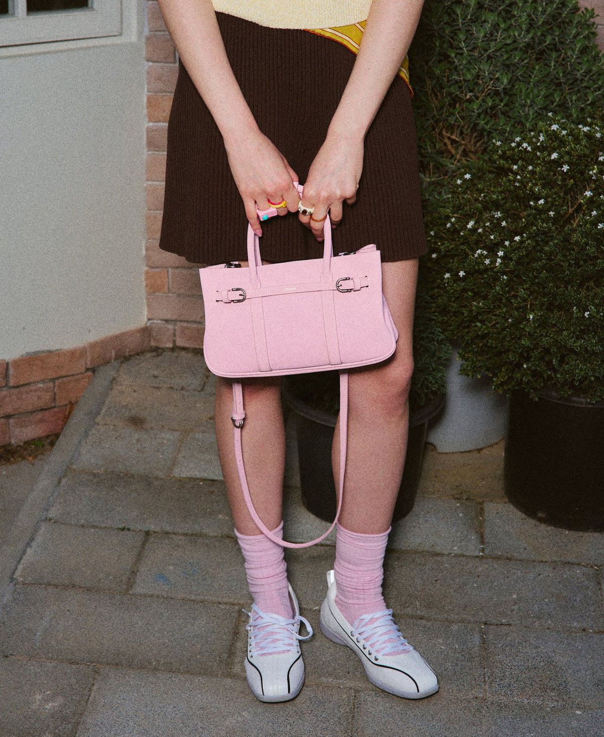 Hopscotch Tales Garden Bag · Leather · Cherry Blossom Pink